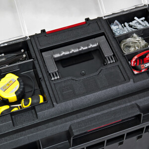Werkzeugkoffer PROFI Werkstattkoffer 55 Liter mit Kleinteilemagazin QS One 450