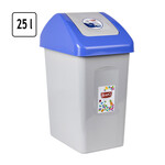 Mülleimer blauer Schwingdeckel 25 Liter