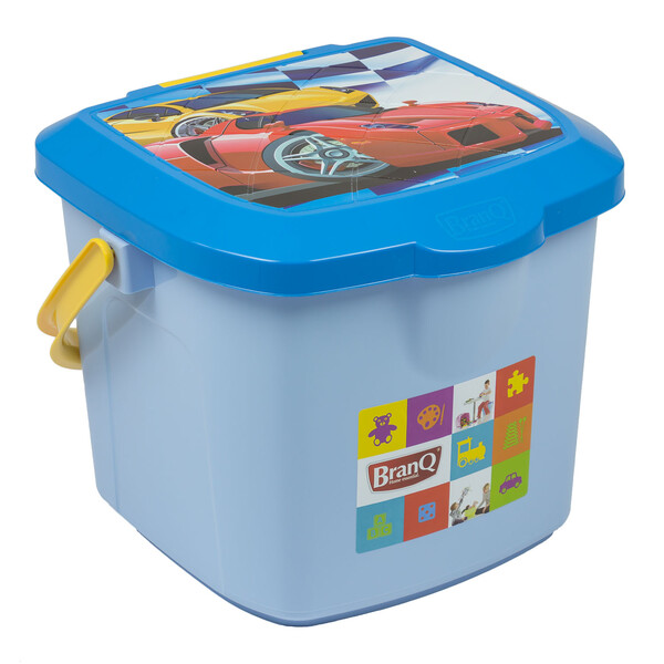 Spielzeugbox 15,5 Liter Hocker Eimer mit Deckel