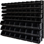 Stapelboxen Wandregal 1035 x 770 mm modulare Boxen 2 Größen 77teilig