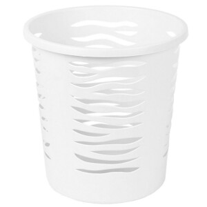 Papierkorb 10 Liter, weißer Büro Abfalleimer