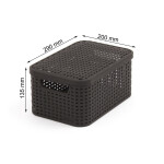 Aufbewahrungskorb Rattan Style 9 Liter Curver Rattan Optik Deckel Box