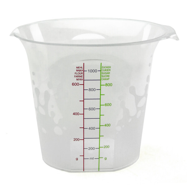 Messbecher mit Skala 1100 ml Messkanne Ausgießer