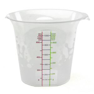 Messbecher mit Skala 1100 ml Messkanne Ausgießer