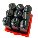 Schlagzahlen Metall, 10er Satz Schlagstempel von 0 bis 9