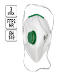 Atemschutzmasken, 3 Stück, seitlich Ventil, FFP2, Feinstaubmaske