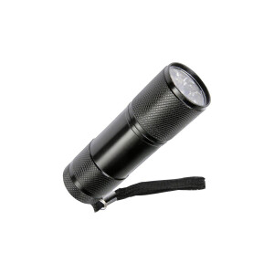 Mini-Taschenlampe mit 9 LEDs aus Aluminium