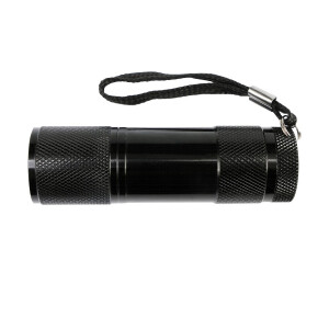Mini-Taschenlampe mit 9 LEDs aus Aluminium