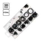 Sicherungsringsatz innen, 300-teilig, Sprenginge, Ø 3 bis 32 mm