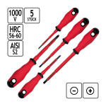 Elektriker-Schraubendreher 5er-Satz, Schraubenzieher bis 1000 Volt