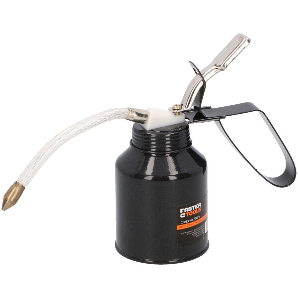 Ölkanne 300 ml Metall Kanne flexibler Ausgießer Ölkännchen mit Pumphebel