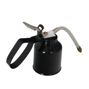 Ölkanne 300 ml Metall Kanne flexibler Ausgießer Ölkännchen mit Pumphebel