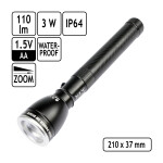 Taschenlampe, 210 mm aus Aluminium mit Gürteltasche, 110 Lumen