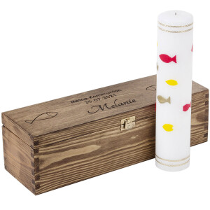 Holzkiste mit Deckel und Schloss, Flaschenkiste, 36 x 11 x 10 cm