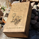 Holzkiste für 2 Flaschen, Flaschenkiste aus Holz, 36 × 20 × 10 cm