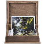 Geschenkkiste, Buch aus Holz, Eiche dunkel, 24 × 19 × 8 cm