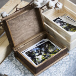 Geschenkkiste, Buch aus Holz, Eiche dunkel, 24 × 19 × 8 cm