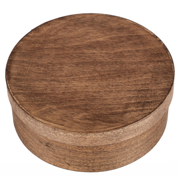 Runde Holzbox, Hozschachtel in Eiche Dunkel Ø 16,5 cm