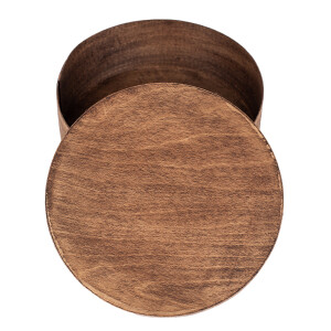 Runde Holzbox, Hozschachtel in Eiche Dunkel Ø 16,5 cm