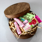 Runde Holzbox, Hozschachtel in Eiche Dunkel Ø 16,5 cm