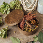 Runde Holzbox, Hozschachtel in Eiche Dunkel Ø 16,5 cm