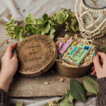 Runde Holzbox, Hozschachtel in Eiche Dunkel Ø 16,5 cm