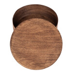 Runde Holzbox, Hozschachtel in Eiche Dunkel Ø 16,5 cm
