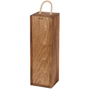 Weinbox aus Holz für 1 Weinflasche, Eiche Dunkel,...