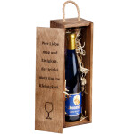 Weinbox aus Holz für 1 Weinflasche, Eiche Dunkel, 11 × 11 × 36 cm