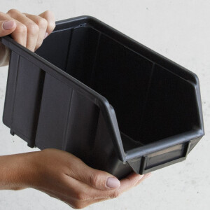 Handwerkerkiste 3,5 Liter Industrie-Stapelbox Schwarz