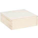 Teekiste aus Holz mit 9 Unterteilungen 22,5 x 22,5 x 8 cm