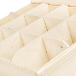 Teekiste mit Schloss, 12 Fächer Kiste, 28,5 x 22,5 x 8 cm