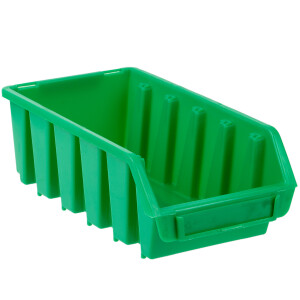 lange grüne Sichtlagerkiste mit 10 kg Traglast als...
