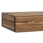 Kleine Kiste aus Holz für Geld mit Schloss, 18 × 10 × 3,5 cm