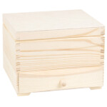 Schmuckkasten, Holz, mit Schublade und Spiegel, 18 × 15 × 11 cm