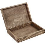 Flache kleine Holzkiste, Holzbox Eiche dunkel 24 x 17 x 5,5 cm