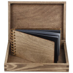 Flache kleine Holzkiste, Holzbox Eiche dunkel 24 x 17 x 5,5 cm