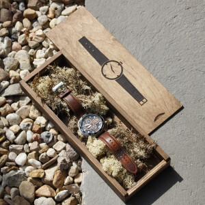 Geschenkschachtel, Uhrenbox, Holzkiste mit Schiebedeckel