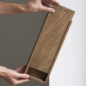 Geschenkschachtel, Uhrenbox, Holzkiste mit Schiebedeckel