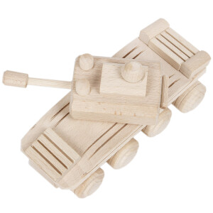 Holzpanzer, Kinderspielzeug, Panzer aus Holz, 21 × 10 × 8 cm
