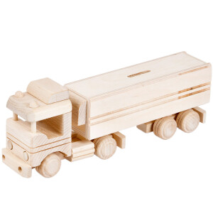 Holz-Truck als Sparbüchse, Holzspielzeug,...