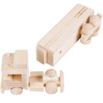 Holz-Truck als Sparbüchse, Holzspielzeug, 29 × 7 × 11 cm