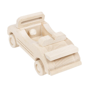 Holzauto, Sportwagen, Cabrio, Spielzeugauto, 21 × 9 × 9 cm