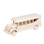 Holzauto, Bus aus Vollholz, Schulbus 29 × 9,5 × 10,5 cm