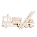 Feuerwehr, Holzfeuerwehrauto, Holzspielzeug, 33 × 7 × 12 cm