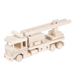 Feuerwehr, Holzfeuerwehrauto, Holzspielzeug, 33 × 7 × 12 cm