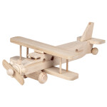 Doppeldecker Holzflugzeug, Holzspielzeug 34 x 20 x 8 cm