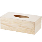 Holz Tissuebox mit verschiebbarem Boden, Taschentuchbox