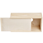 Holz Tissuebox mit verschiebbarem Boden, Taschentuchbox