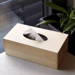 Holz Tissuebox mit verschiebbarem Boden, Taschentuchbox